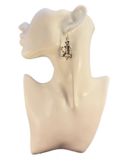 Skelett Ohrringe Vintage Optik skull Mumie